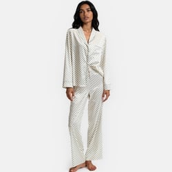 Pyjama 2 pièces en satin imprimé géométrique ANNE WEYBURN image
