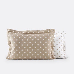 Funda de almohada de franela con estampado de lunares Clarisse LA REDOUTE INTERIEURS image