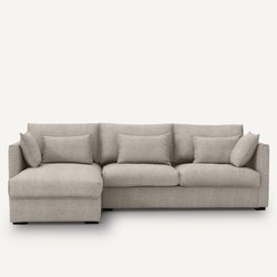 Sofá-cama de canto, em linho malhado, Camille AM.PM image