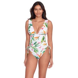 Sujetador de bikini triangulo watercolor tropical floral estampado fondo blanco Lauren Ralph Lauren La Redoute