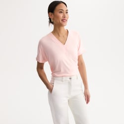 T-shirt col V, manches courtes, en jersey ANNE WEYBURN image
