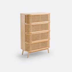 Kommode Laora mit 4 Rattanschubladen LA REDOUTE INTERIEURS image