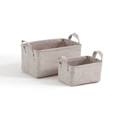 Lot de 2 paniers S 100% polyester, Lihoa LA REDOUTE INTERIEURS image