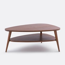 Vintage Coffee Table with Double Walnut Tray, Quilda LA REDOUTE INTERIEURS image