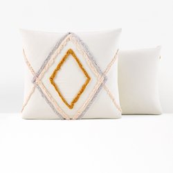 Cotama Geometric Tufted 100% Cotton Pillowcase LA REDOUTE INTERIEURS image