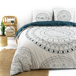 Anisheka Rosette 100% Cotton Duvet Cover LA REDOUTE INTERIEURS image