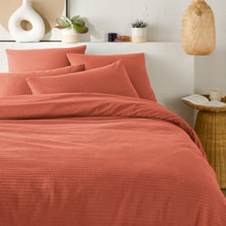 Tifly Honeycomb Washed Cotton Duvet Cover LA REDOUTE INTERIEURS image