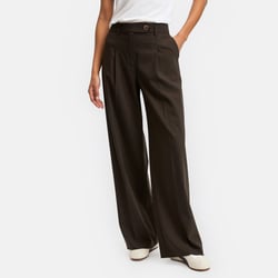 Pantalon large à plis, taille haute LA REDOUTE COLLECTIONS image