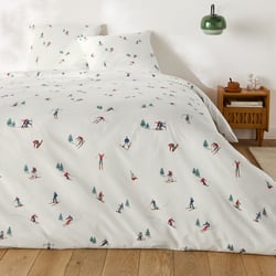 Tout Schuss Duvet Cover Set in 30% Recycled Cotton with Square Pillowcase LA REDOUTE INTERIEURS image