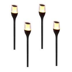 Lot de 4 balises solaires flammes FARELY LUMISKY