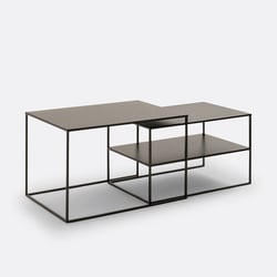 Lot de 2 tables basses gigognes métal acier, Miva LA REDOUTE INTERIEURS image