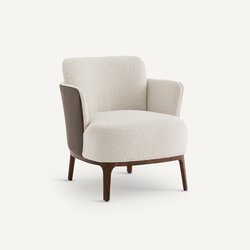 Fauteuil pied noyer et tissu bi-matière, Jabote AM.PM image