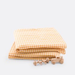 Set of 2 Croizic 70 x 70cm Gingham 100% Cotton Muslin Swaddles LA REDOUTE INTERIEURS image