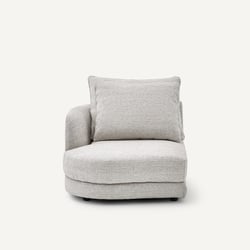 Demi-canapé gauche, arrondi, modulable en toile jaspée, TIBERIO AM.PM image