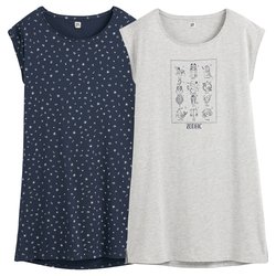 Lote de 2 camisas de dormir, em algodão SO'HOME image