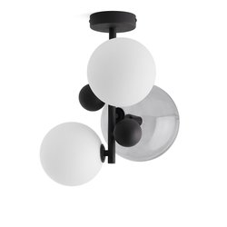 Bullesco Smoked Glass and Metal Pendant Ceiling Light AM.PM image