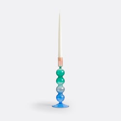 Bougeoir verre coloré H26,5 cm, Chilava LA REDOUTE INTERIEURS image