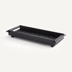Rechthoekig dienblad in gegutst massief eiken, 18 cm diep, AZAEL AM.PM image