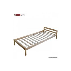 Lit Simple Naturel Verni 90x200 HOMESTYLE4U image