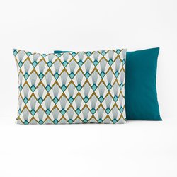 Elisa Art Deco 100% Cotton Percale Pillowcase LA REDOUTE INTERIEURS image