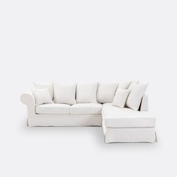 Sofá-cama de canto Bultex, em linho espesso, Adelia LA REDOUTE INTERIEURS image