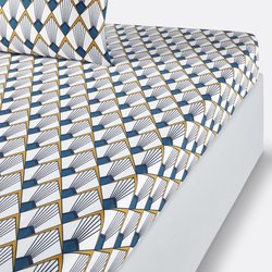 Fixleintuch Elisa blau aus Perkal LA REDOUTE INTERIEURS image