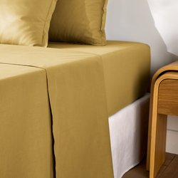 Drap plat uni en percale de coton, 80 fils, Scenario LA REDOUTE INTERIEURS image