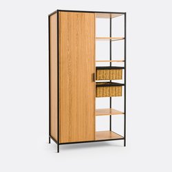 Belti Oak Veneer Single Wardrobe LA REDOUTE INTERIEURS image