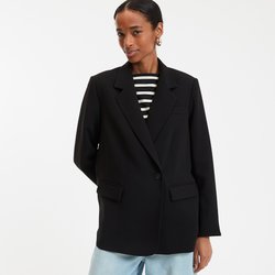 Chaqueta americana larga corte oversize, abotonadura asimétrica LA REDOUTE COLLECTIONS image