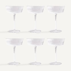 Lot de 6 coupes à champagne, en verre ciselé, ALUR AM.PM image