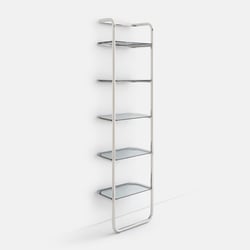 Giorgio Stainless Steel and Tinted Glass Wall Shelf LA REDOUTE INTERIEURS image