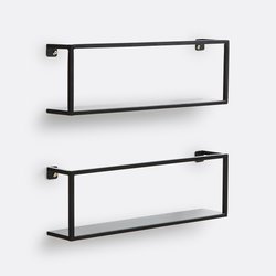 Lot de 2 étagères murales métal L50 cm, Hiba LA REDOUTE INTERIEURS image
