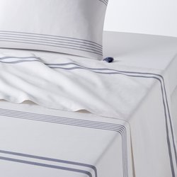 Riad Striped 100% Cotton Flat Sheet LA REDOUTE INTERIEURS image