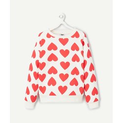 Sudadera de cuello redondo con estampado de corazones, de felpa TAPE A L'OEIL image