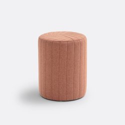 Pouf cylindrique surpiqué, JIMI LA REDOUTE INTERIEURS image