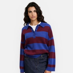 Striped Polo Jumper/Sweater LA REDOUTE COLLECTIONS image