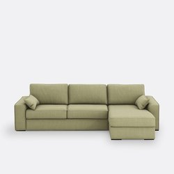 Sofá-cama de canto, em algodão/linho, Bultex, Cécilia LA REDOUTE INTERIEURS image