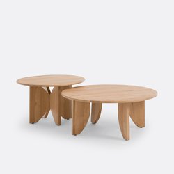 Set di 2 tavoli bassi impilabili in rovere, Minimal LA REDOUTE INTERIEURS image