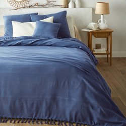 Nedo Fringed 100% Cotton Bedspread LA REDOUTE INTERIEURS image