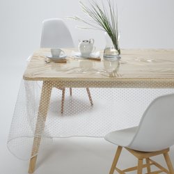 Tovaglia PVC trasparente fantasia a pois SO'HOME image