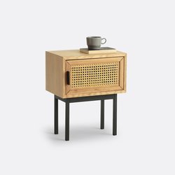 Waska Cane 1-Door Bedside Table LA REDOUTE INTERIEURS image
