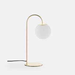 Lampe à poser laiton et verre opaline, Moricio LA REDOUTE INTERIEURS image