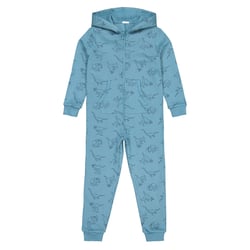 Dinosaur Print Hooded Onesie in Cotton Mix Fleece LA REDOUTE COLLECTIONS image