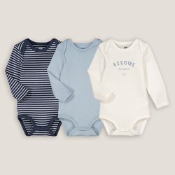 3er-Pack langärmelige Bodys LA REDOUTE COLLECTIONS image