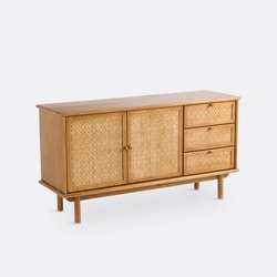 Orient Pine and Cane Sideboard LA REDOUTE INTERIEURS image