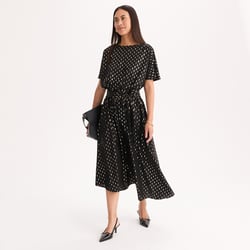 Robe fluide à pois, longueur midi, manches courtes ANNE WEYBURN image