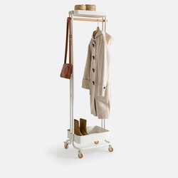 Tania Metal & Rubberwood Rolling Rack SO'HOME image