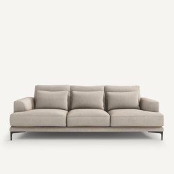 Sofá de 4 lugares em linho e viscose com textura, Marsile AM.PM image