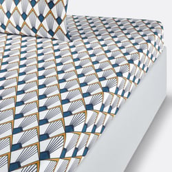 Drap housse percale, Elisa bleue LA REDOUTE INTERIEURS image