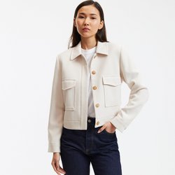 Veste ample et courte boutonnée LA REDOUTE COLLECTIONS image